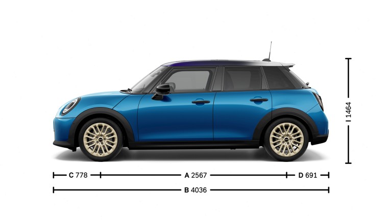 MINI Cooper 5-Deurs - afmetingen - intro afbeelding